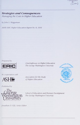 Cover for Strategies and consequences