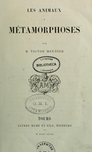 Cover for Les Animaux à métamorphoses
