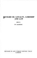 Cover for Richard III