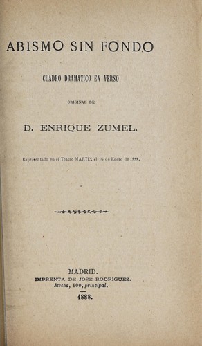 Cover for Abismo sin fondo