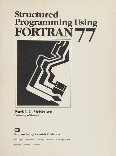 Cover for Structured programming using FORTRAN 77
