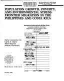 Cover for Population growth, poverty, and environmental stress