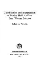Cover for Classification and interpretation of marine shell artifacts from western Mexico