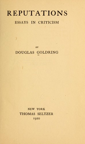 Cover for Reputations
