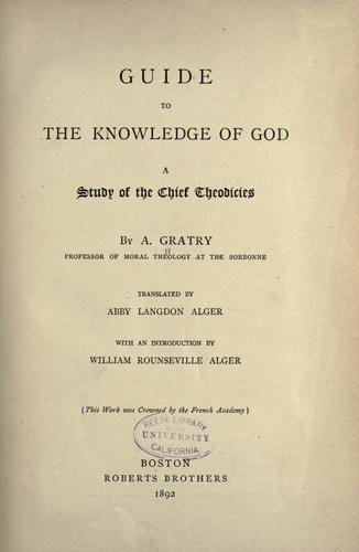 Cover for Guide to the knowledge of God
