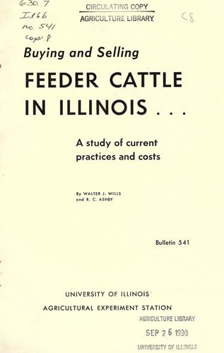 Cover for Buying and selling feeder cattle in Illinois