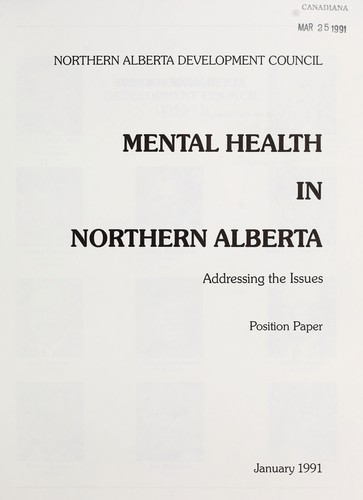 Cover for Mental health in northern Alberta