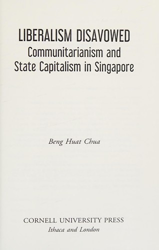 Cover for Liberalism Disavowed