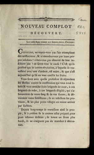 Cover for Nouveau complot de couvert