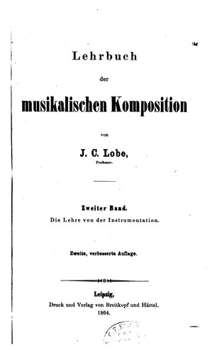 Cover for Lehrbuch der musikalischen Komposition