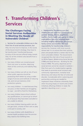Cover for Getting the Best from Children's Services