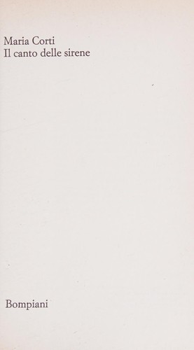 Cover for Il canto delle sirene