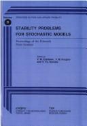 Cover for Stability Problems for Stochastic Models (Frontiers in Pure and Applied Probability Series)