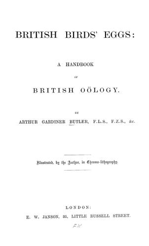 Cover for British birds' eggs
