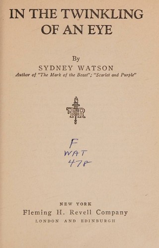 Cover for In the Twinkling of an Eye