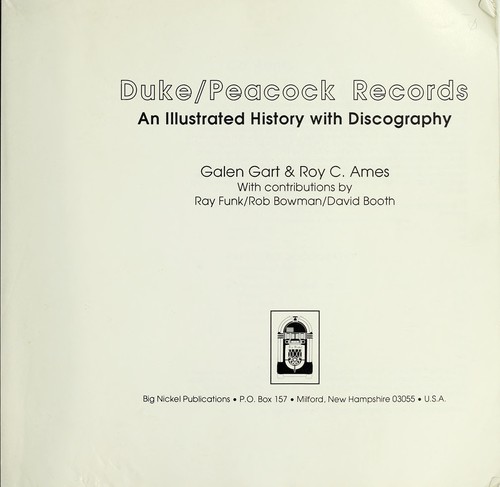 Cover for Duke/Peacock Records