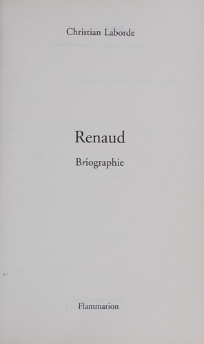 Cover for Renaud