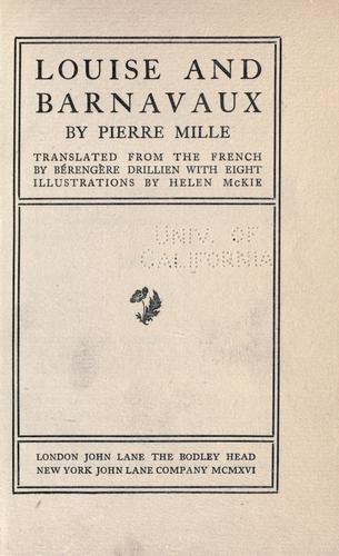 Cover for Louise and Barnavaux