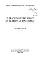 Cover for La traducción de Símaco en el Libro de los Salmos