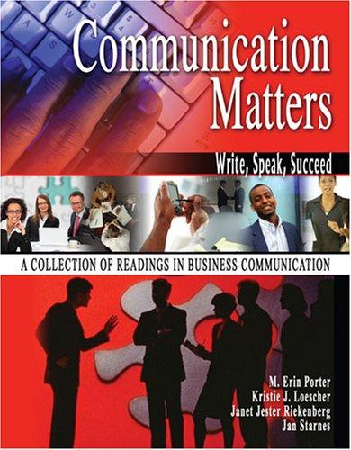 Cover for Communication Matters: Write, Speak, Succeed