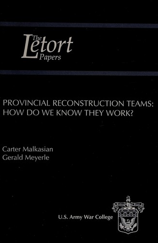 Cover for Provincial Reconstruction Teams