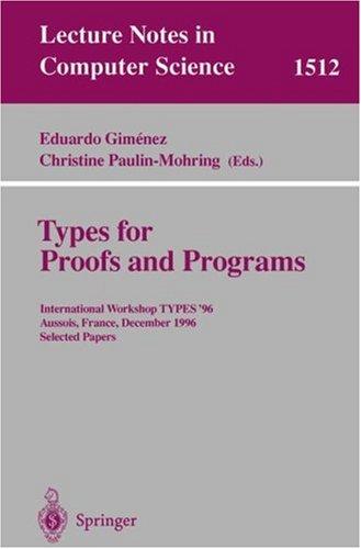 Cover for Types for Proofs and Programs