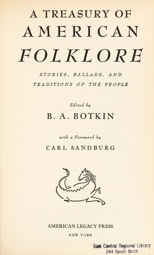 Cover for A Treasury of American folklore