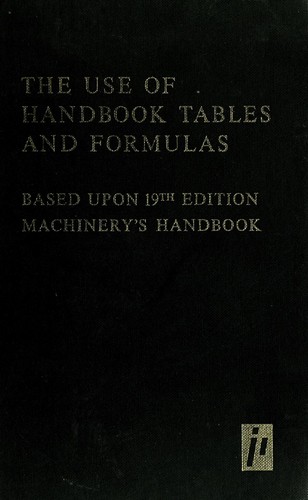 Cover for The use of handbook tables and formulas