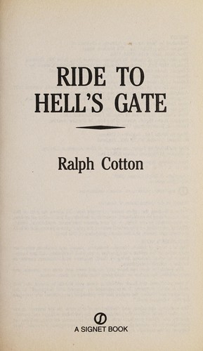 Cover for Ride to Hell's gate