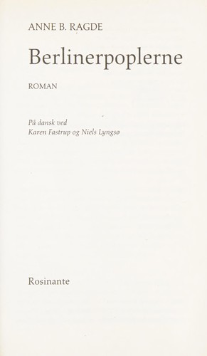 Cover for Berlinerpoplerne