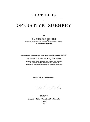 Cover for Text-book of operative surgery