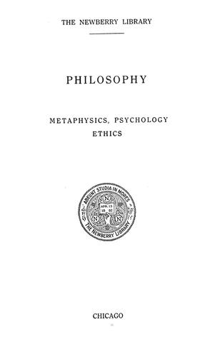 Cover for Philosophy