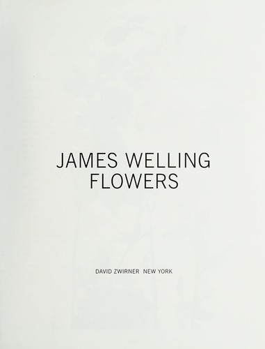 Cover for James Welling