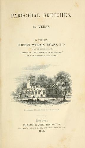 Cover for Parochial sketches, in verse.