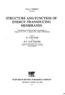Cover for Structure and function of energy-transducing membranes