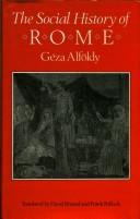Cover for The social history of Rome