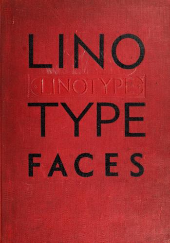 Cover for Specimen book linotype faces.