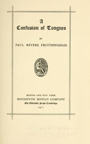 Cover for confusion of tongues