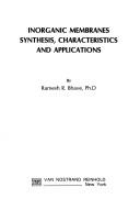 Cover for Inorganic membranes synthesis, characteristics, and applications