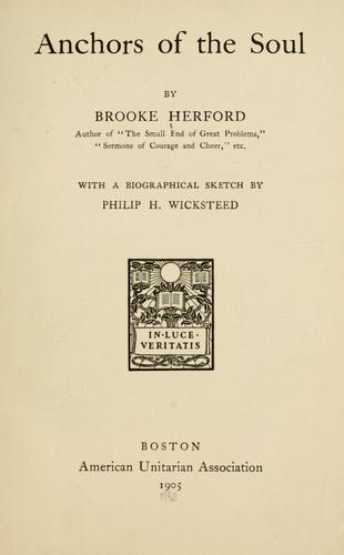 Cover for Anchors of the soul