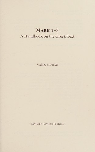Cover for Mark
