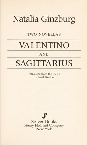 Cover for Valentino ; and, Sagittarius