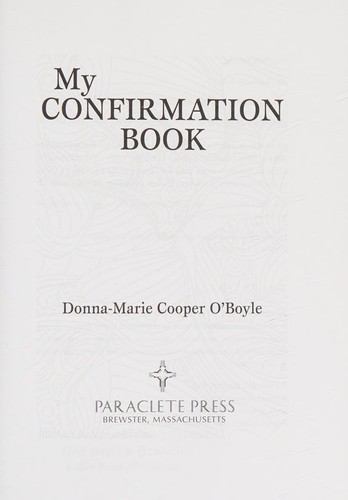 Cover for My confirmation book