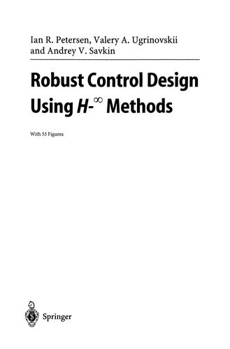 Cover for Robust Control Design Using H-∞%x; Methods