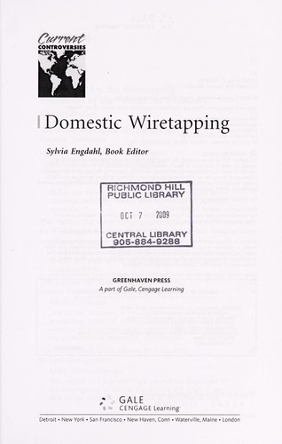 Cover for Domestic Wiretapping (Current Controversies)
