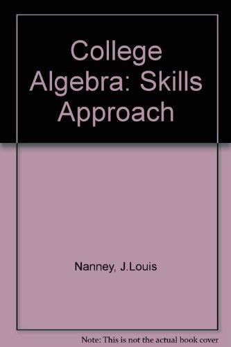 Cover for College algebra, a skills approach