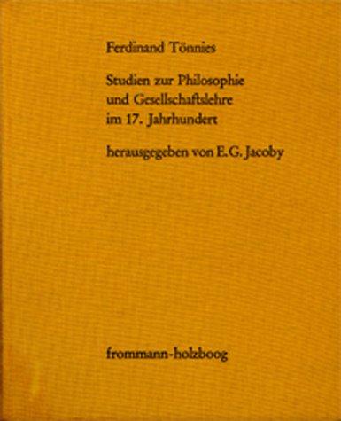 Cover for Studien zur Philosophie und Gesellschaftslehre im 17. Jahrhundert