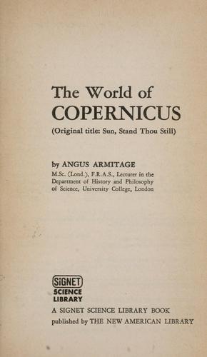 Cover for World.(The) of copernicus.