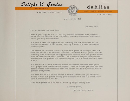 Cover for Deligh-U dahlias