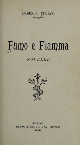Cover for Fumo e fiamma, novelle